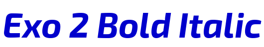 Exo 2 Bold Italic الخط